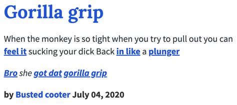 gorilla grip urban dictionary